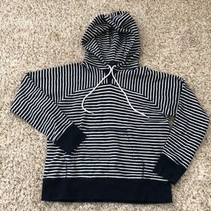 J. Crew Navy Striped Sweater Hoodie